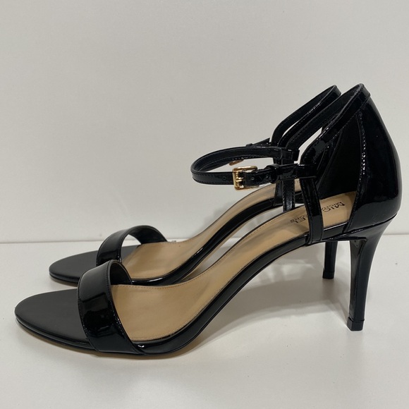 MICHAEL Michael Kors Shoes - Michael Kors Black Patent Leather Strappy Simone Heels